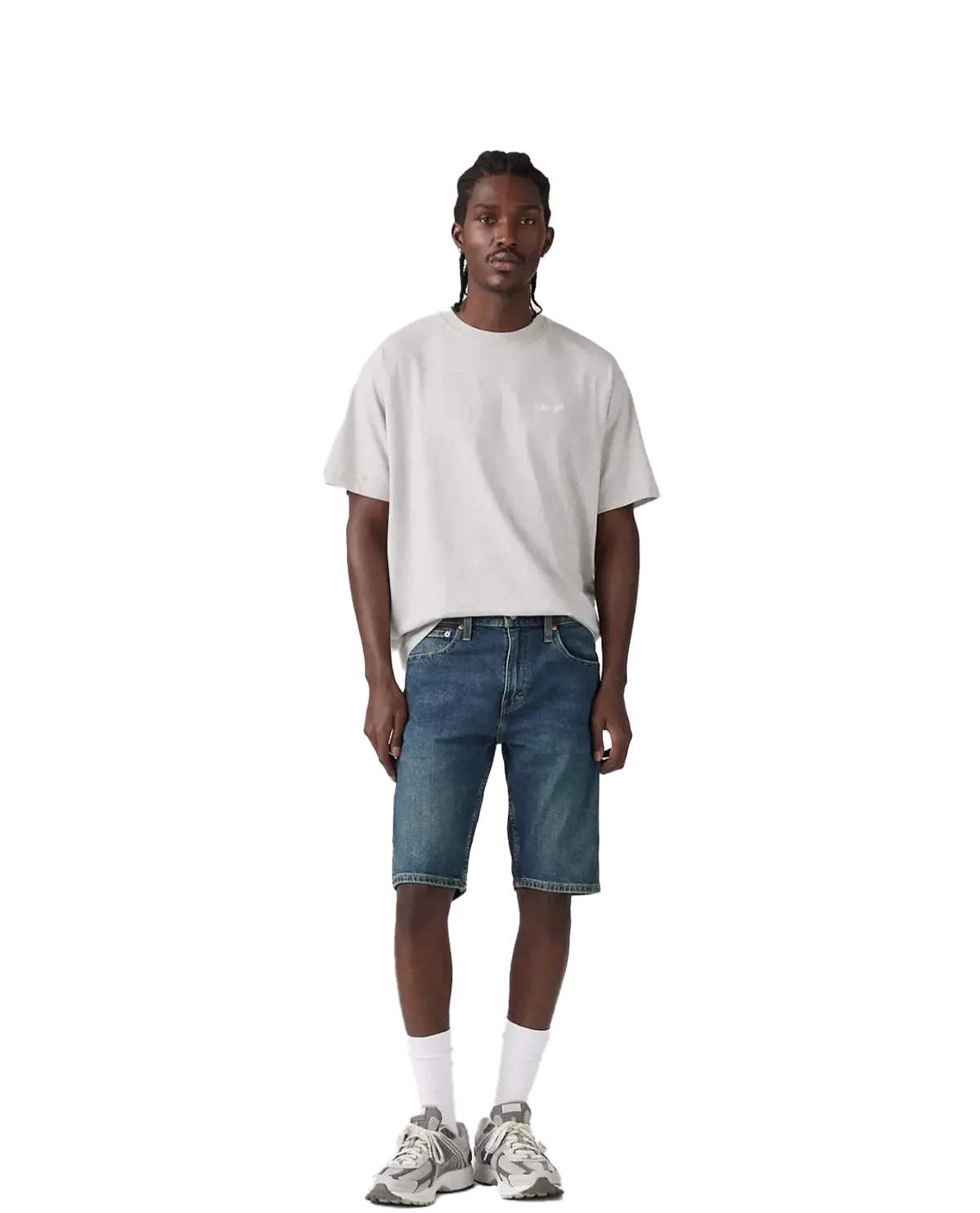 412 Dark Wash Slim Shorts